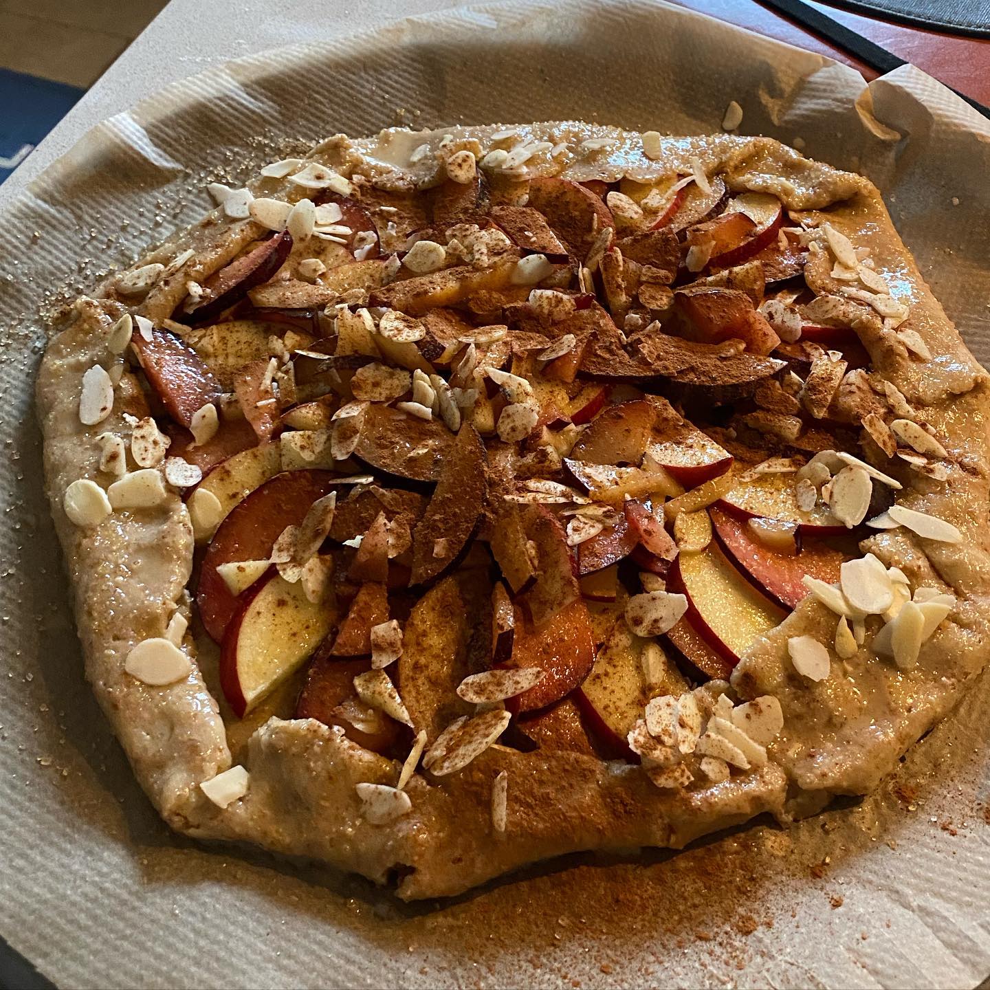 Before & after... plum and Apple galette