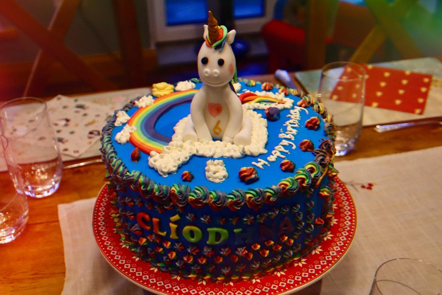 Godchild’s birthday cake - like every six year old, she likes unicorns! Cake even had 🦄 .