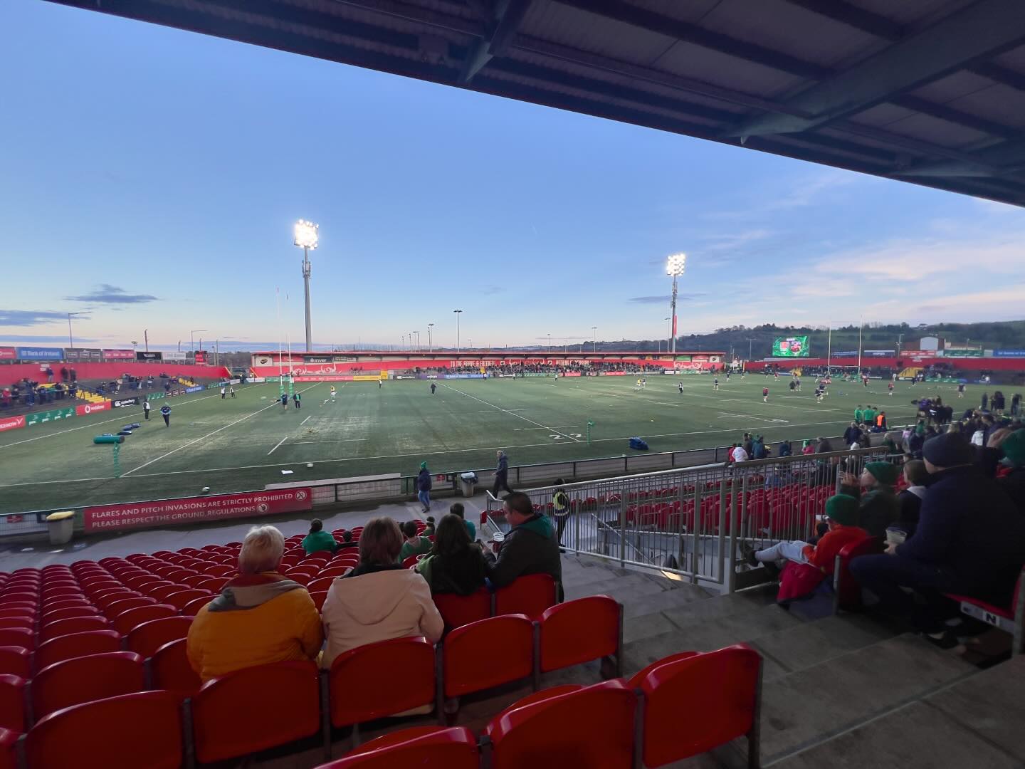 Tonight’s view! (At the u20s) cmon Ireland!