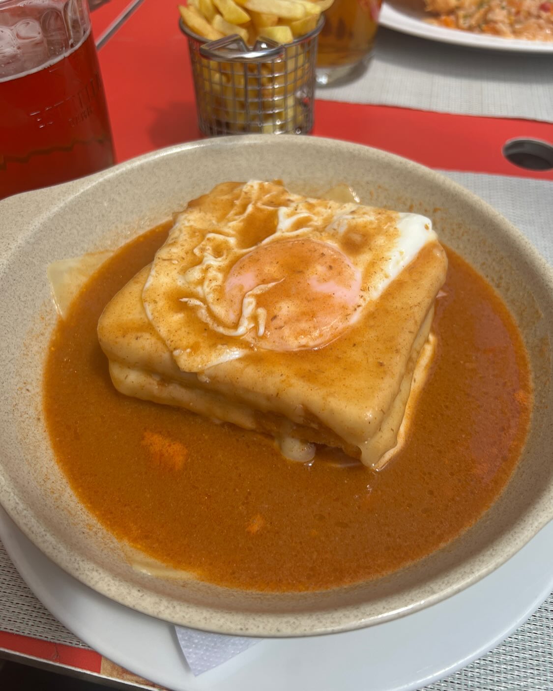 No trip to Portugal is complete without a throw back to my nightmare from Oporto! The franceschina or the heart attack inducing sandwich!  I survived!